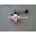 1 1/2" stainless steel sanitary butterfly valve